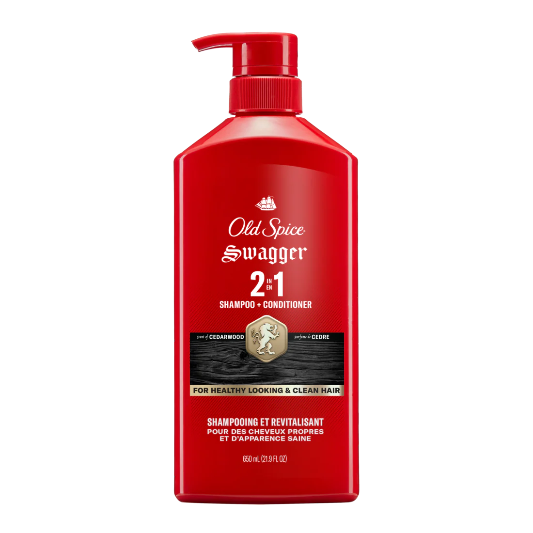 Old Spice Swagger 2-in1- Shampoo & Conditioner For Men Healthier Fuller More Moisturized Looking Hair - 21.9oz/4pk