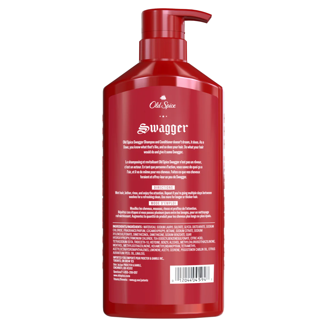 Old Spice Swagger 2-in1- Shampoo & Conditioner For Men Healthier Fuller More Moisturized Looking Hair - 21.9oz/4pk - Image 2