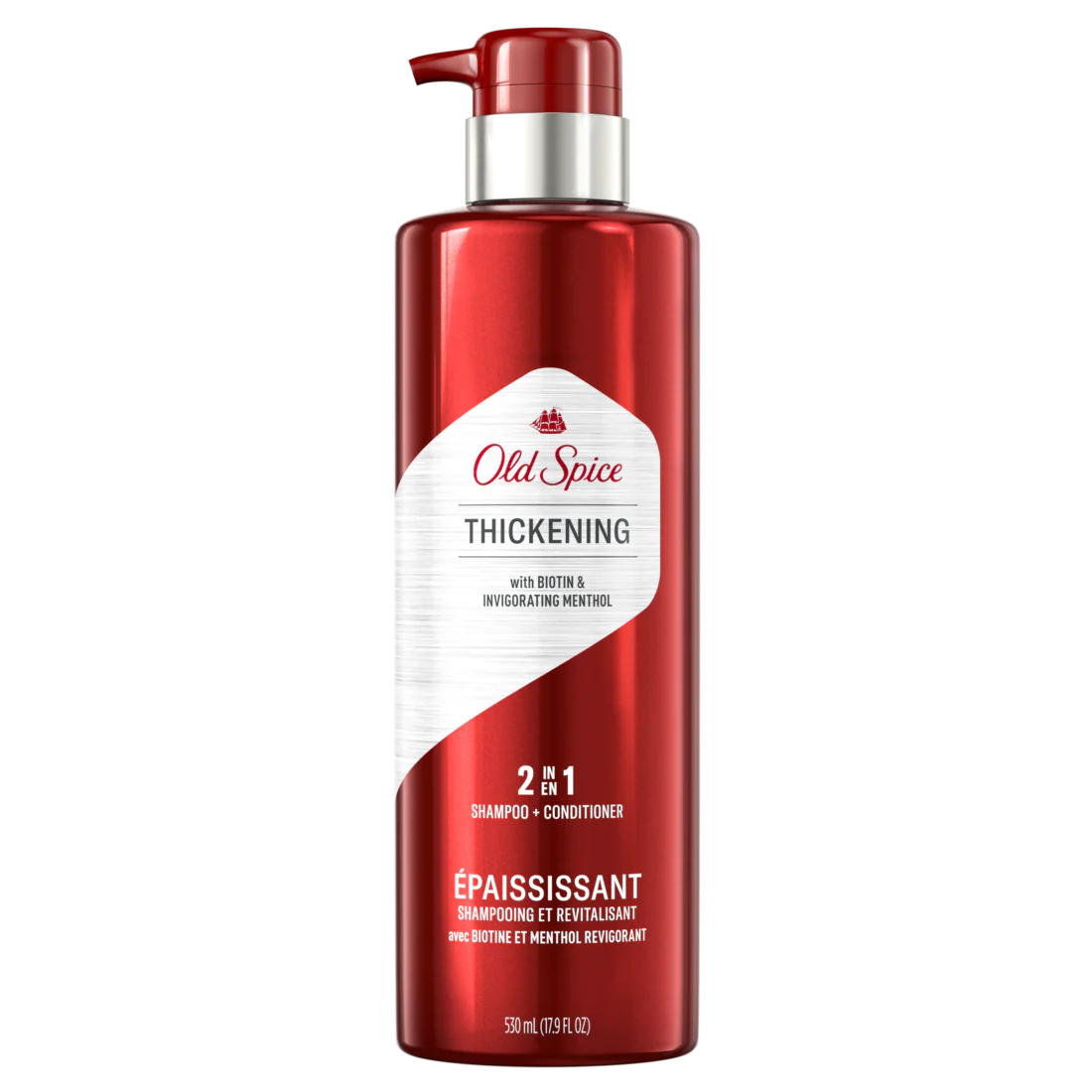 Old Spice Thickening 2-in-1 Men's Shampoo And Conditioner With Biotin And Invigorating Menthol - 17.9oz/4pk