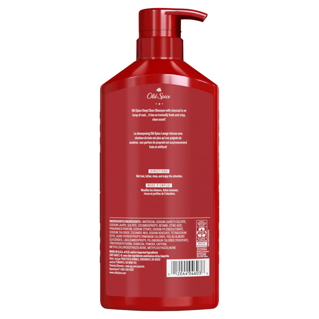 Old Spice Deep Clean Shampoo For Men With Charcoal Healthier Fuller More Moisturized Looking Hair Removes Built Up Dirt And Oil - 21.9oz/4pk - Image 2