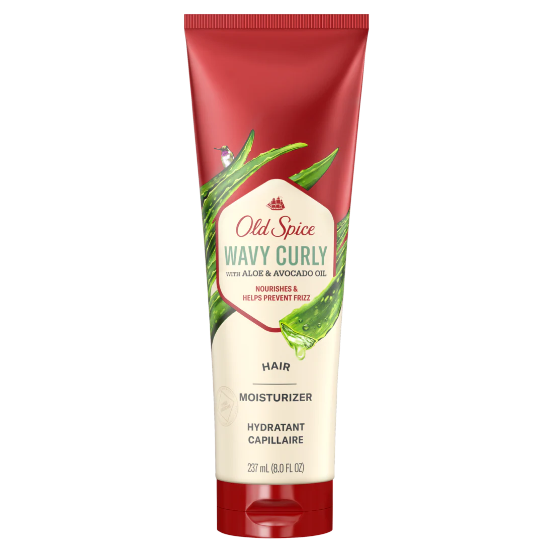 Old Spice Wavy Curly Hair Conditioner For Men Moisturized And Soft Hair With Aloe & Avocado Oil - 8oz/12pk