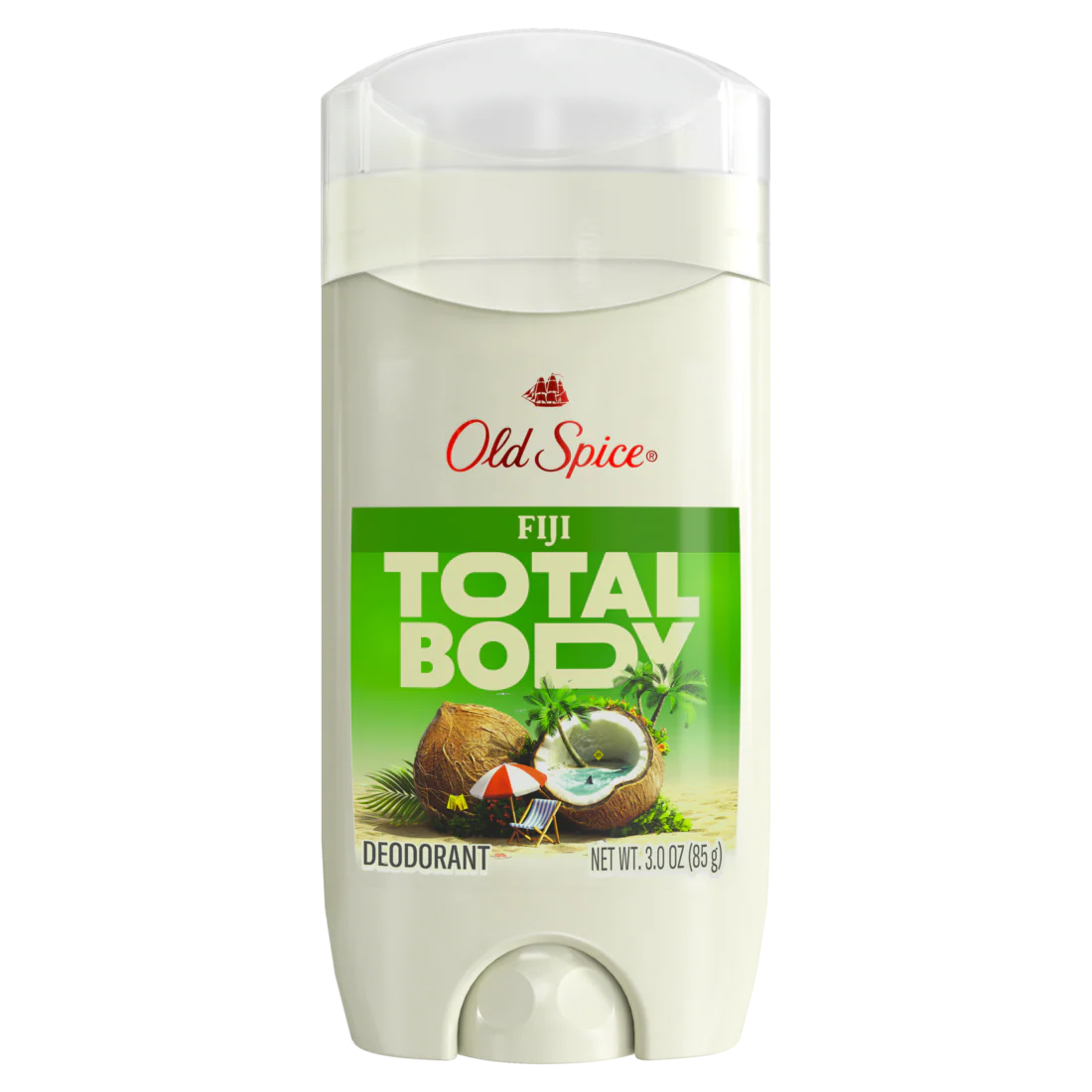Old Spice Whole Body Deodorant Stick Aluminum Free Total Body Deodorant Fiji Scent 24/7 Freshness From Pits To Toes And Down Below Dermatologist Tested - 3oz/12pk
