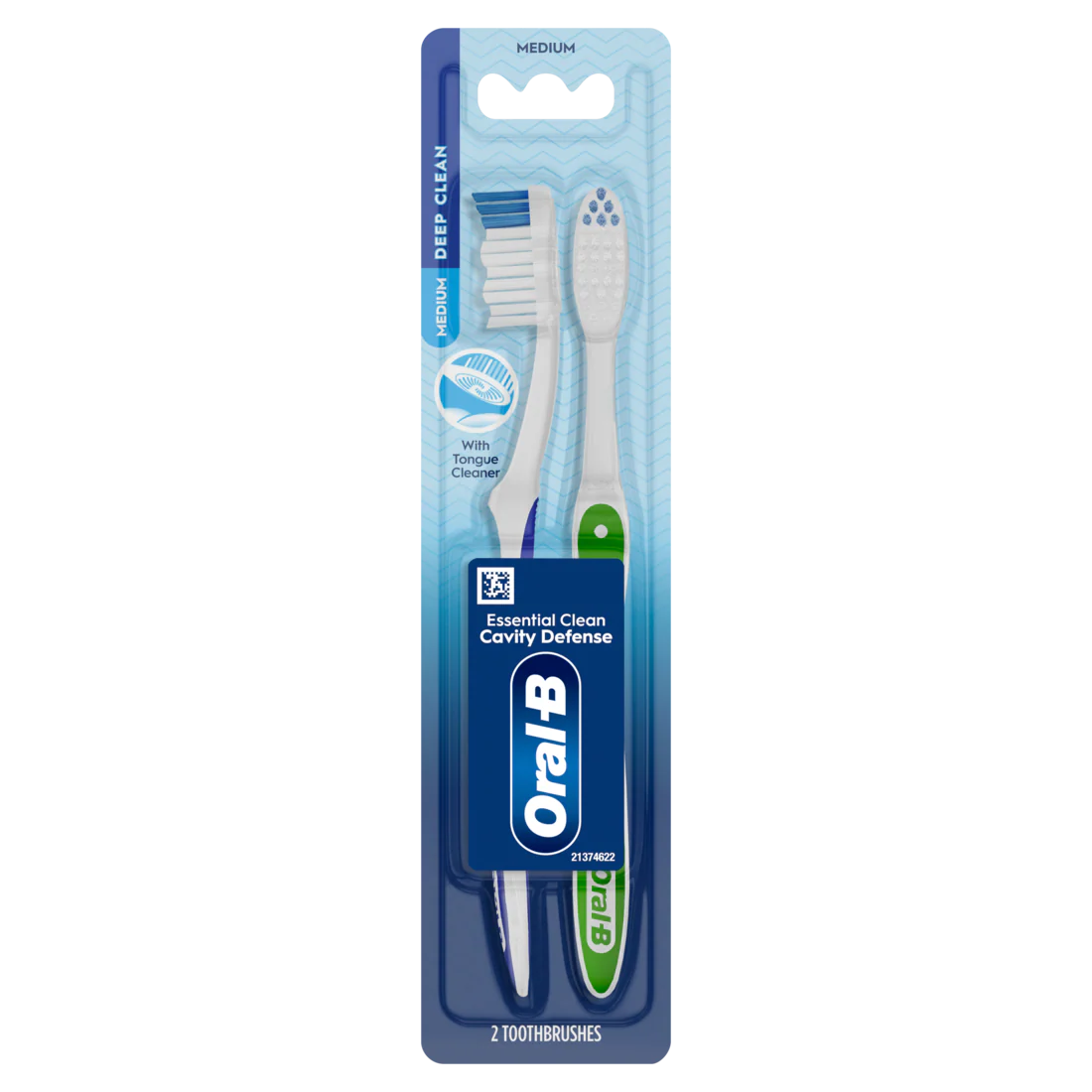 Oral-B Essential Clean Cavity Defense Medium Toothbrush - 2ct/36pk