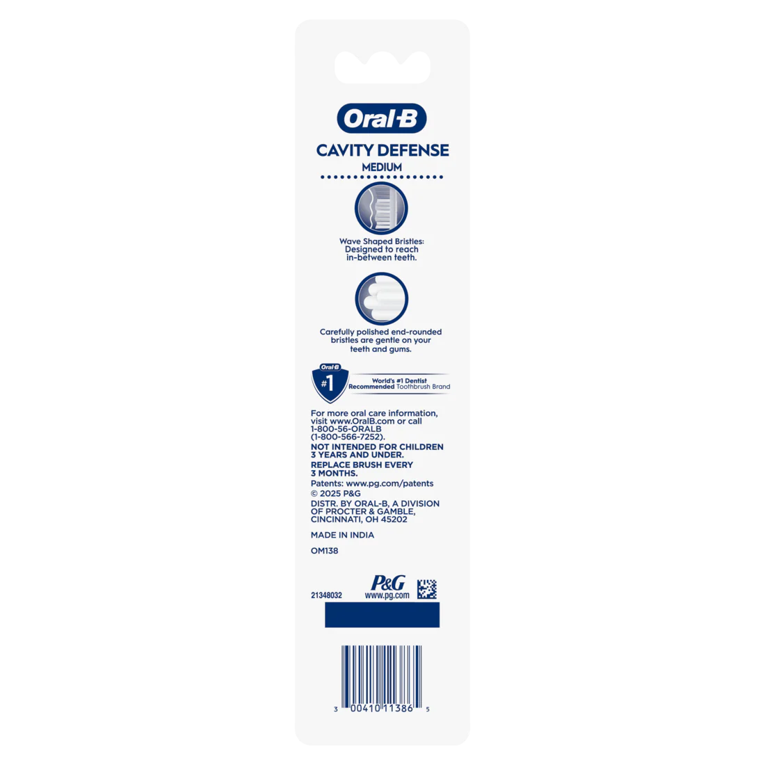 Oral-B Essential Clean Cavity Defense Medium Toothbrush - 2ct/36pk - Image 2
