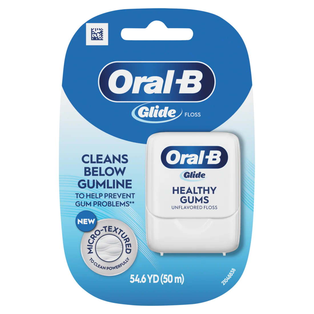 Oral-B Glide Healthy Gums Unflavored Dental Floss Smooth Strong Shred Resistant 50m/54.6yd - 1ct/48pk