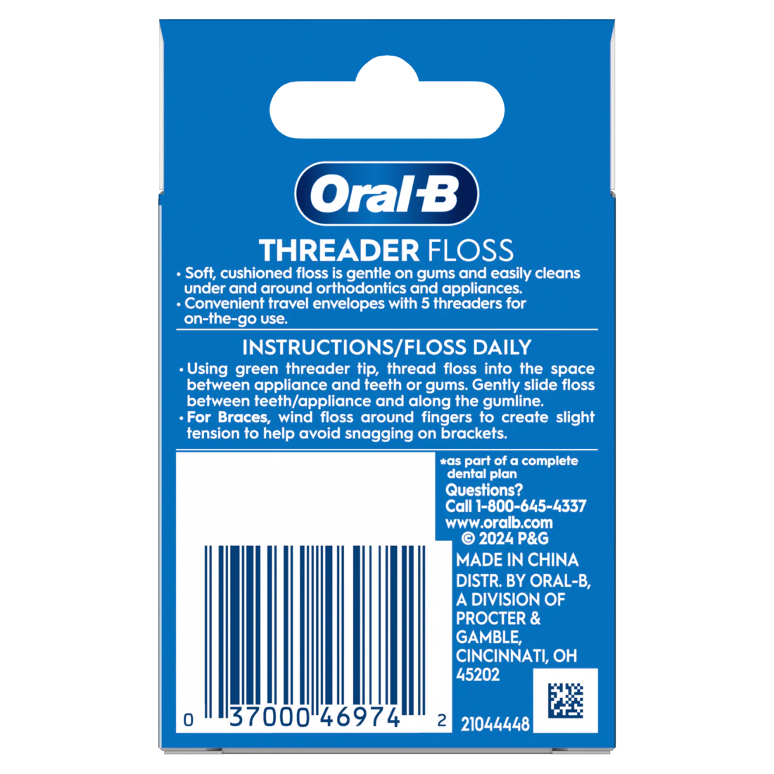 Oral-B Threader Dental Floss For Bridges Braces And Implants - 30ct/6pk - Image 2