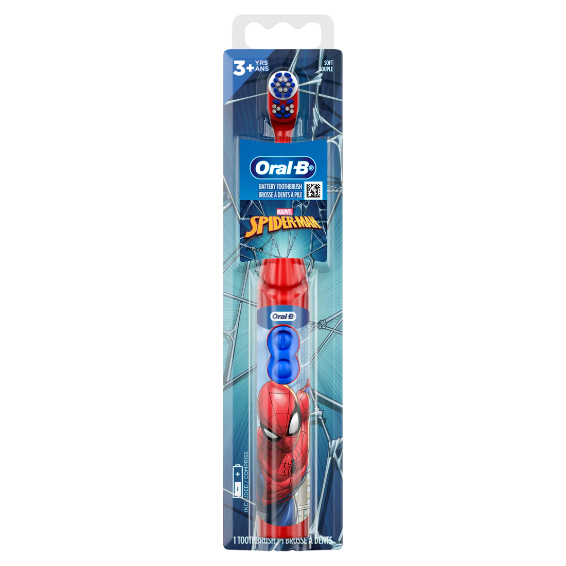 Oral-B Kid's Battery Toothbrush Featuring Marvel's Spiderman Soft Bristles For Kids 3+ - 1ct/24pk