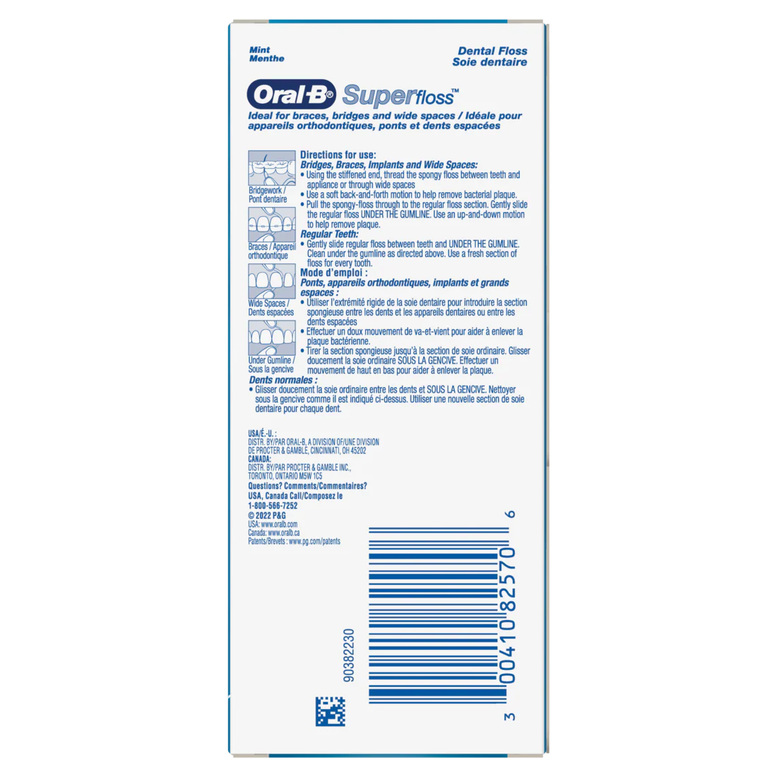 Oral-B Super Floss Pre-Cut Strands Dental Floss For Bridges Braces And Wide Spaces - 50ct/24pk - Image 2