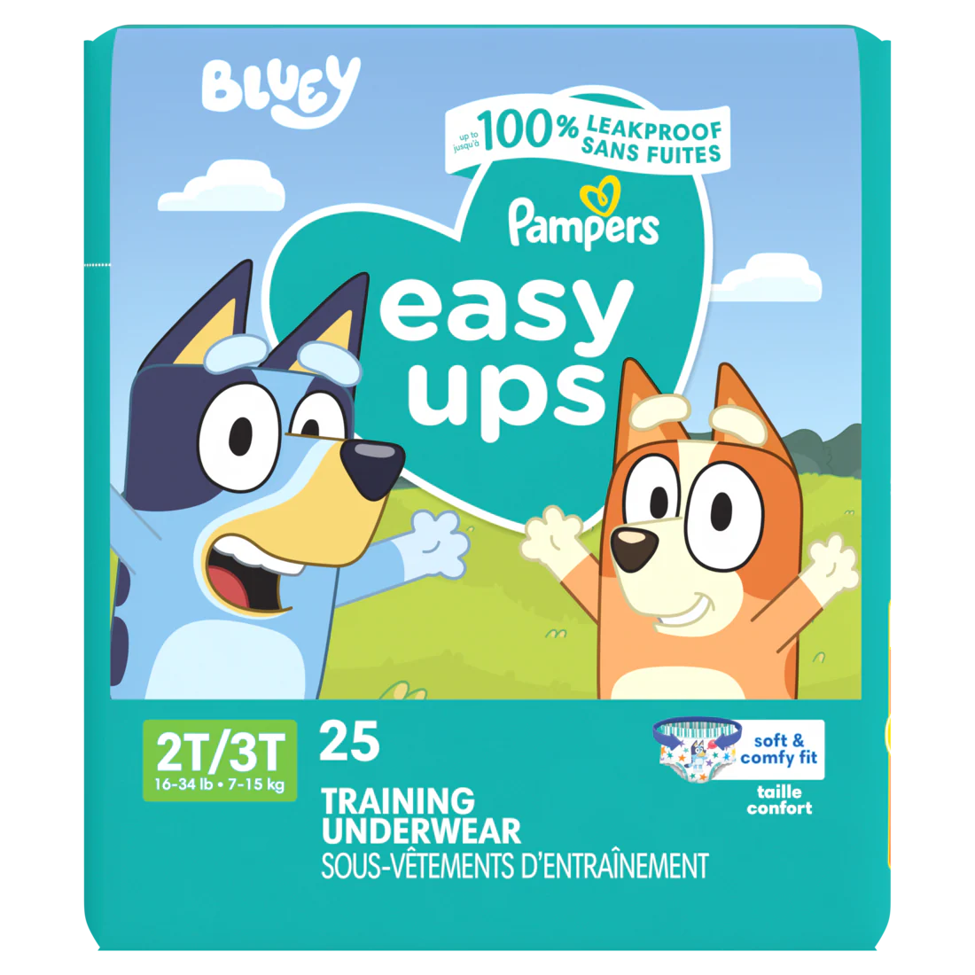 Pampers Easy Ups Training Underwear Boys Size 4 2T-3T - 25ct/3pk