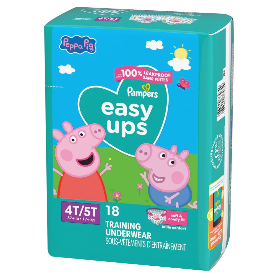 Pampers Easy Ups Training Underwear Girls Size 6 4T-5T - 18ct/3pk - Image 2