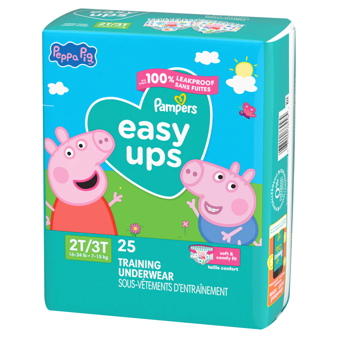 Pampers Easy Ups Training Underwear Peppa Pig Size 4 2T-3T - 25ct/4pk - Image 2
