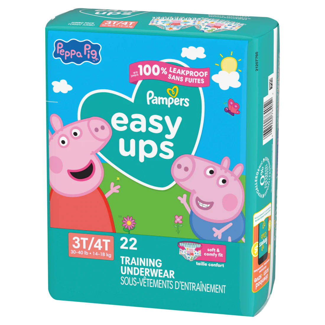 Pampers Easy Ups Training Underwear Peppa Pig Size 5 3T-4T - 22ct/3pk - Image 2