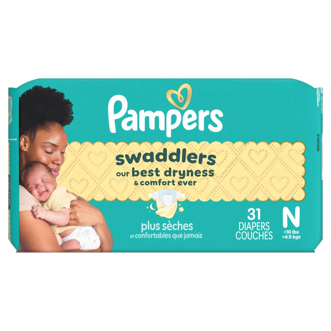 Pampers Swaddlers Diapers Size 0 (Up To 10 Lbs) Absorbent Keeps Baby Dry And Comfortable Pediatrician Recommended Skin Safe Disposable Baby Diaper - 31ct/4pk