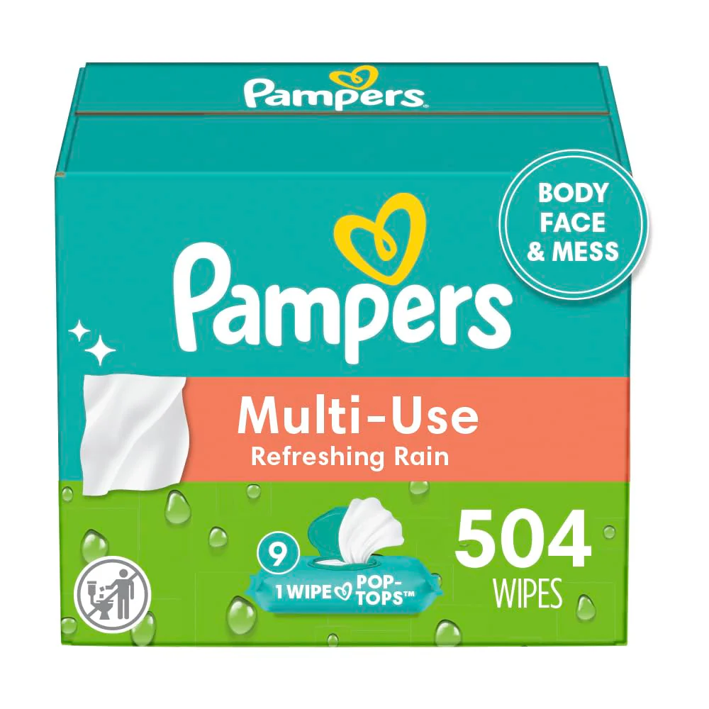 Pampers Wipes Multi-Use Refreshing Rain - 504ct/1pk