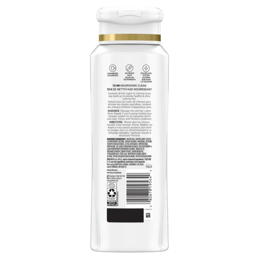 Pantene Classic Clean 72 HR Nourishment Shampoo - 12oz/6pk - Image 2