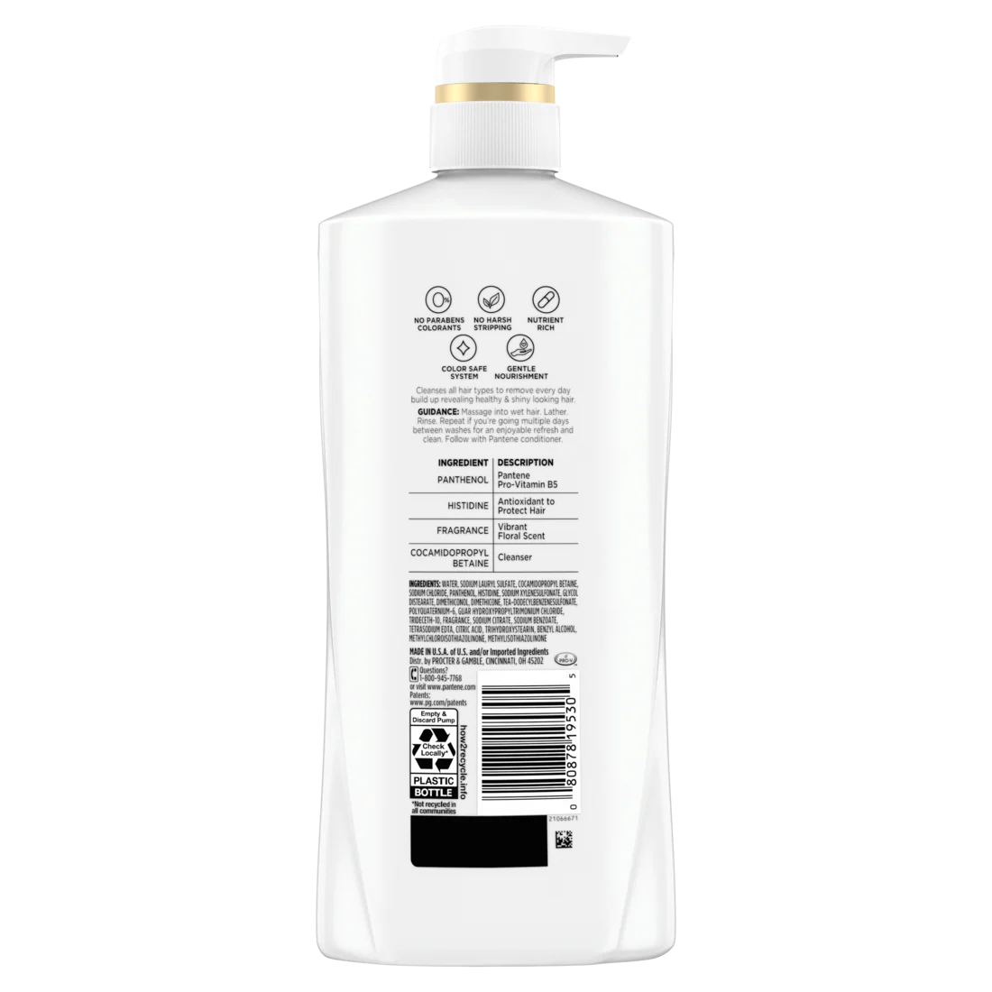 Pantene Classic Clean 72 HR Nourishment Shampoo - 27.7oz/4pk - Image 2