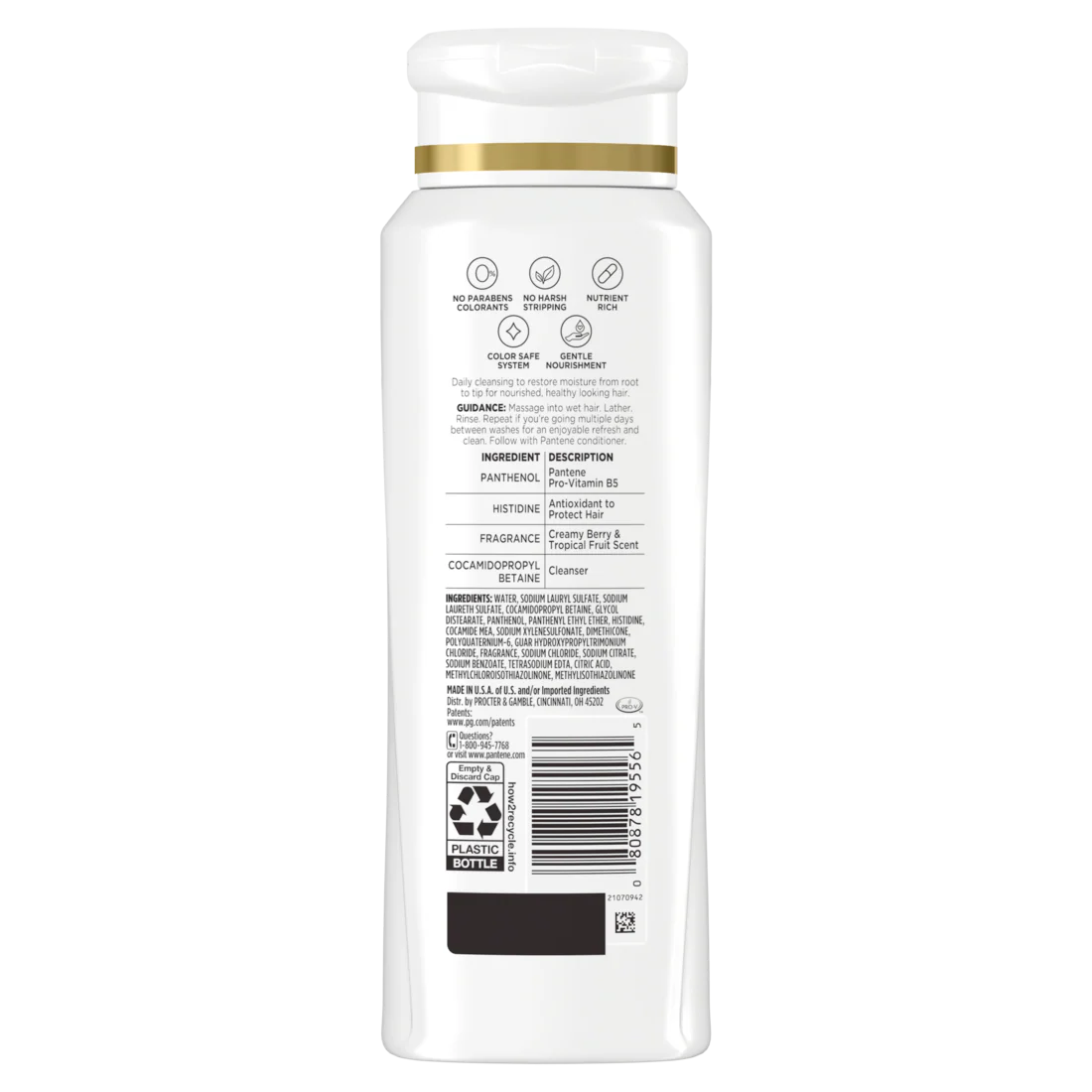 Pantene Daily Moisture Renewal 72 HR Lush Moisture Shampoo - 12oz/6pk - Image 2