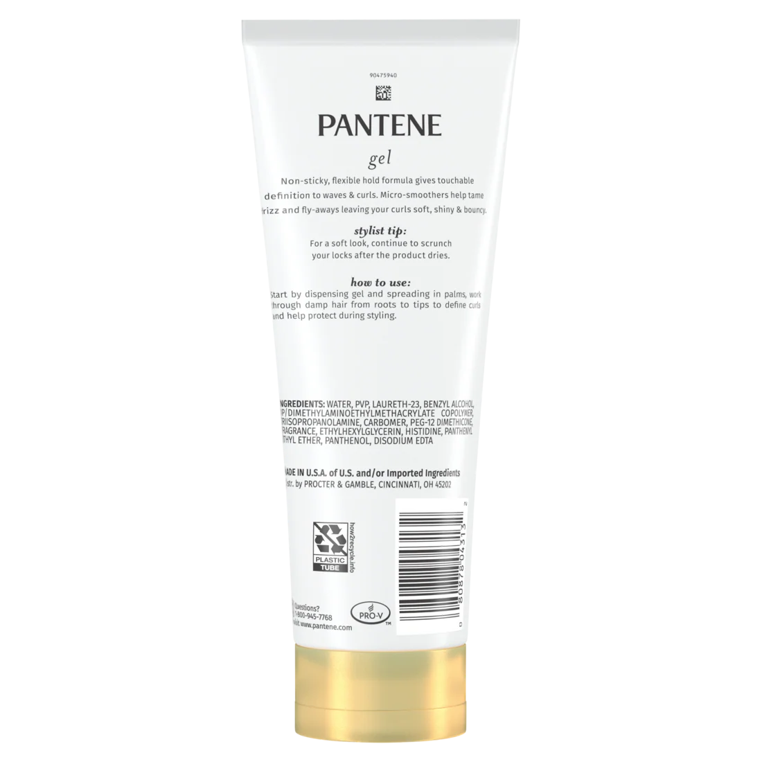 Pantene Flexible Waves & Curls Gel Tames Flyaways Defines Waves And Curls For Touchable Frizz-Free Definition - 6.8oz/12pk - Image 2