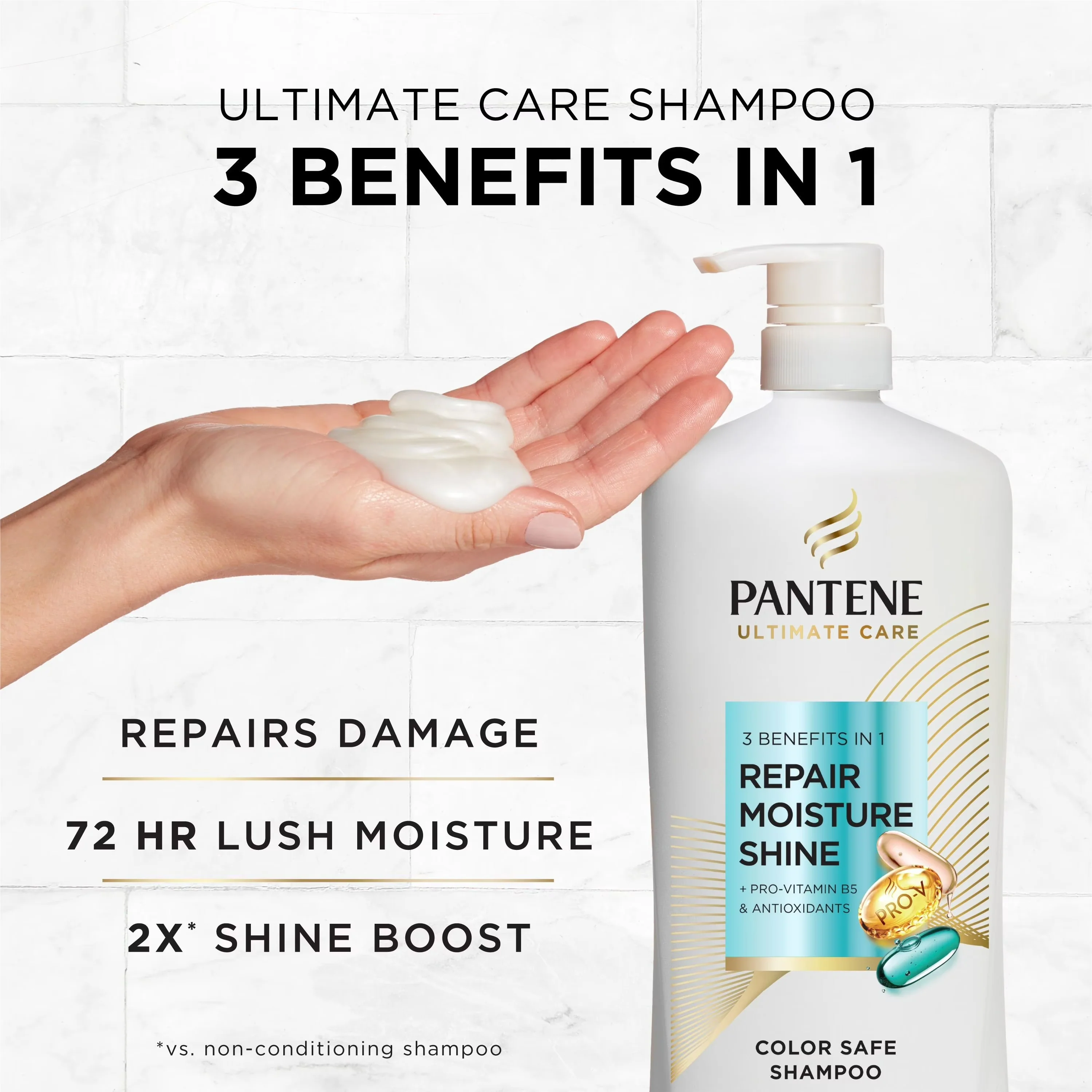 Pantene Pro-V Ultimate Care 3-in-1 Shampoo - 38.2oz/1pk - Image 3