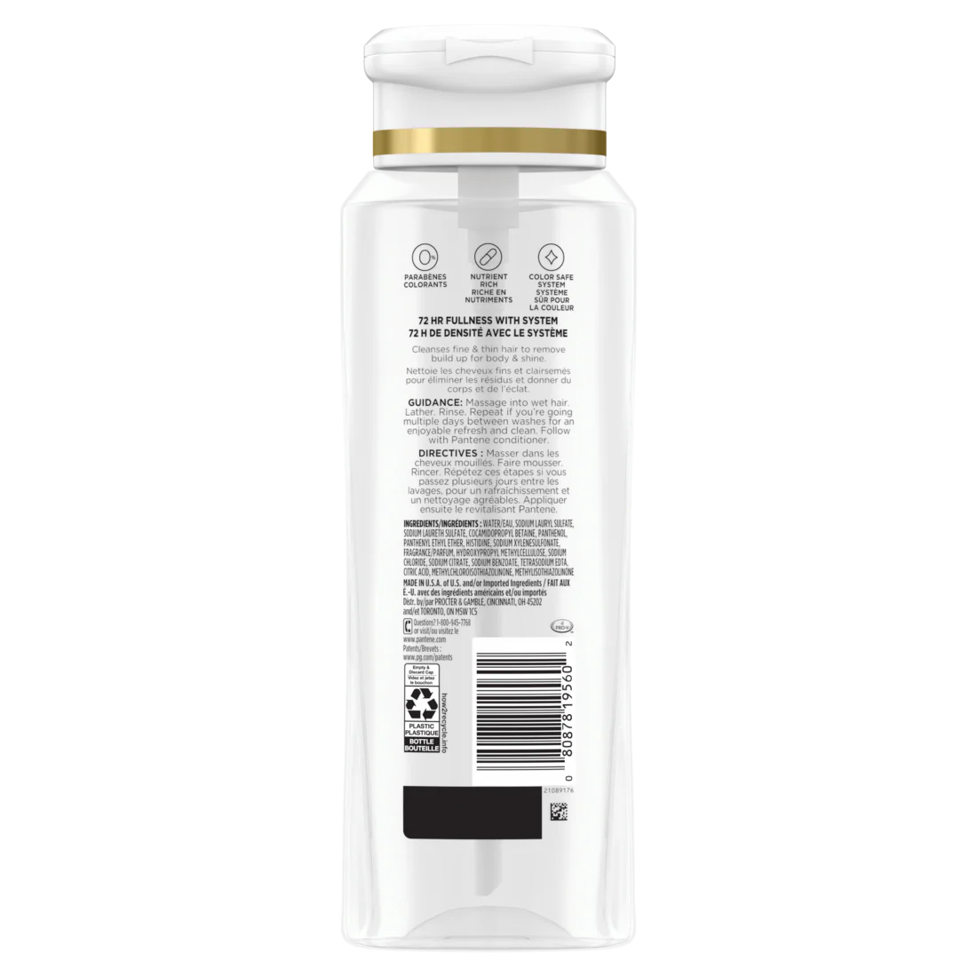 Pantene Sheer Volume 72 HR Fullness Shampoo - 12oz/6pk - Image 2