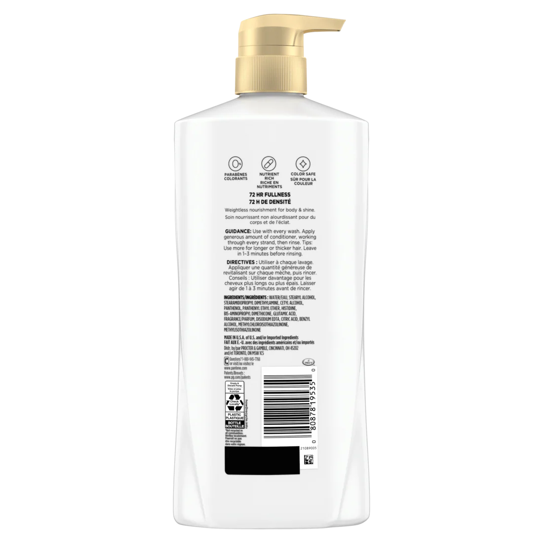Pantene Sheer Volume 72 HR Fullness Conditioner - 25.1oz/4pk - Image 2