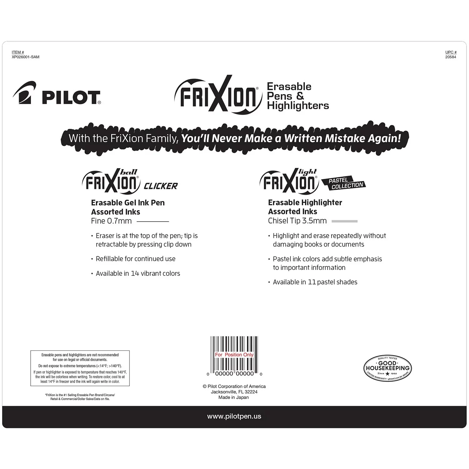 Pilot FriXion Assorted Gel and Highlighters - 12ct/1pk - Image 2