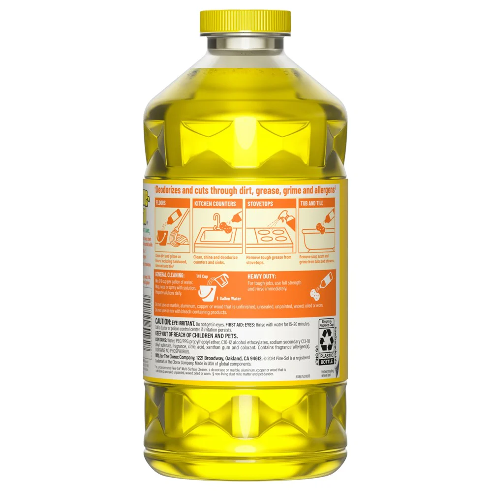Pine Sol Cleaner Lemon Citric Acid Formula - 80oz/6pk - Image 2
