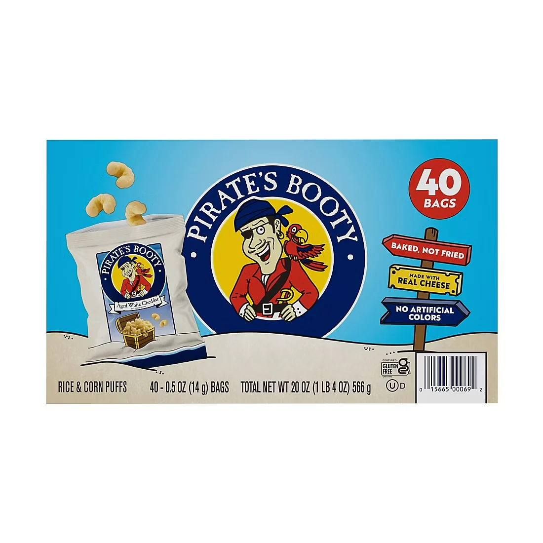 Pirates Booty Aged White Cheddar Puffs - (40x0.5)oz/1pk - Image 2