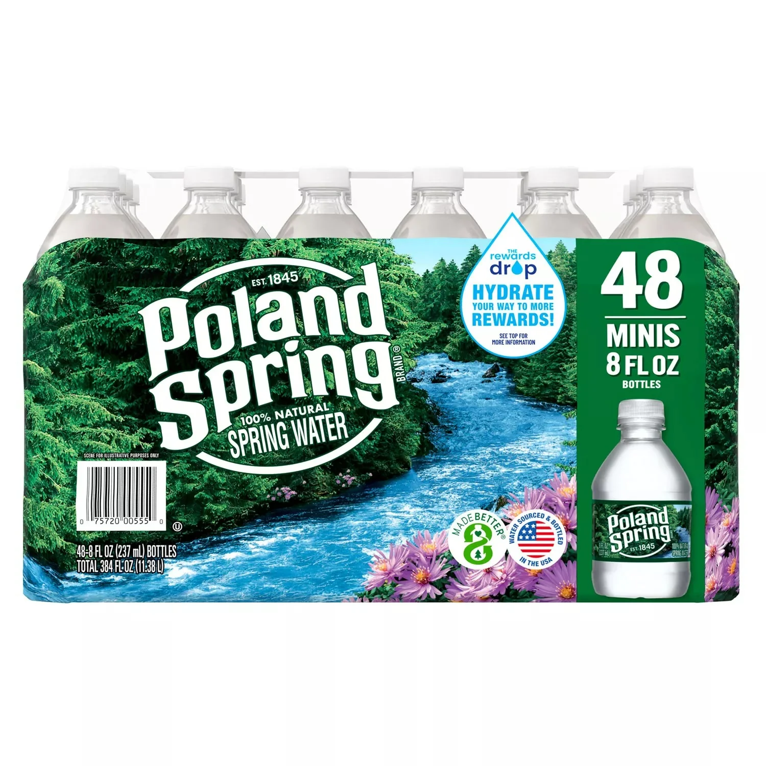 Poland Spring 100% Natural Spring Water - 8oz/48pk - Image 2
