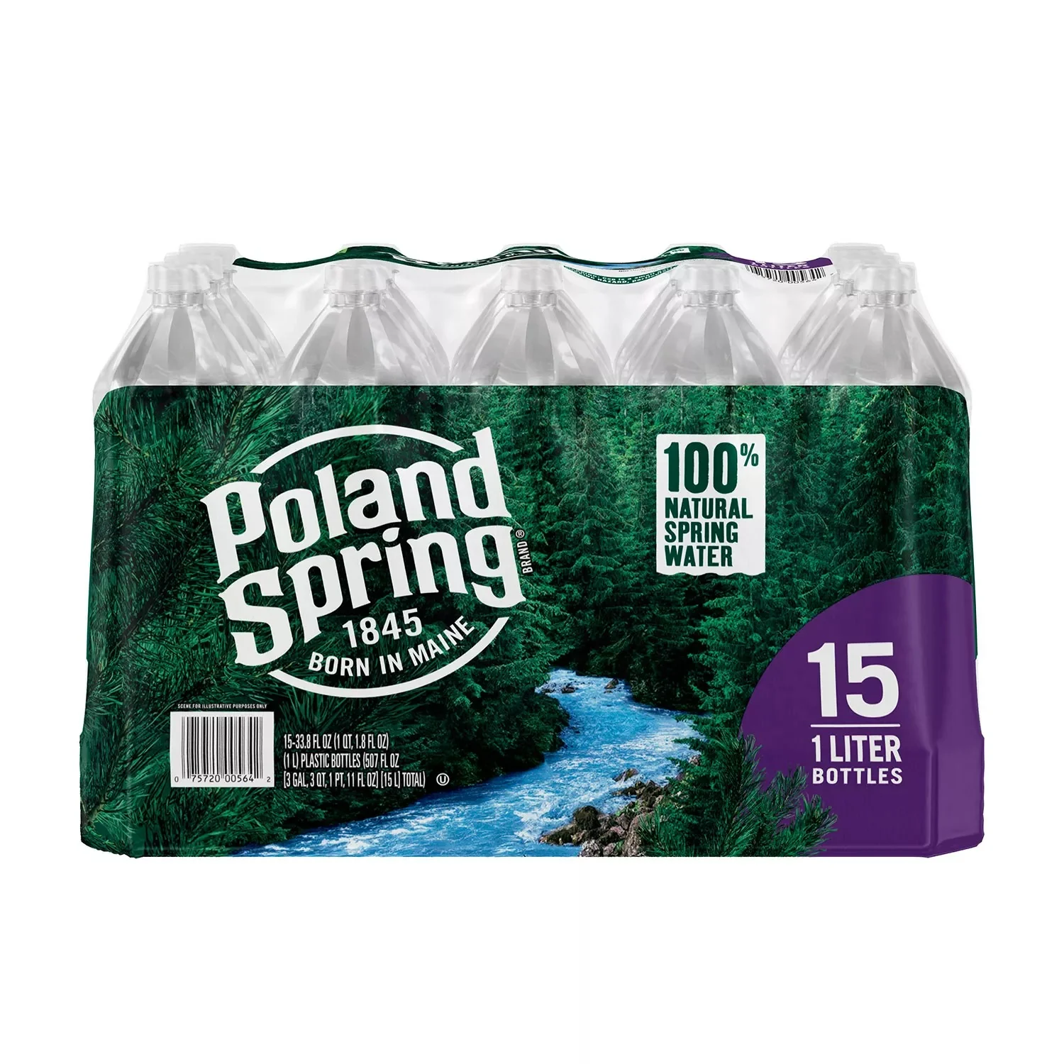 Poland Spring Water 1L- 33.8oz/15pk..CT,NY,ME 5c REFUND - Image 2