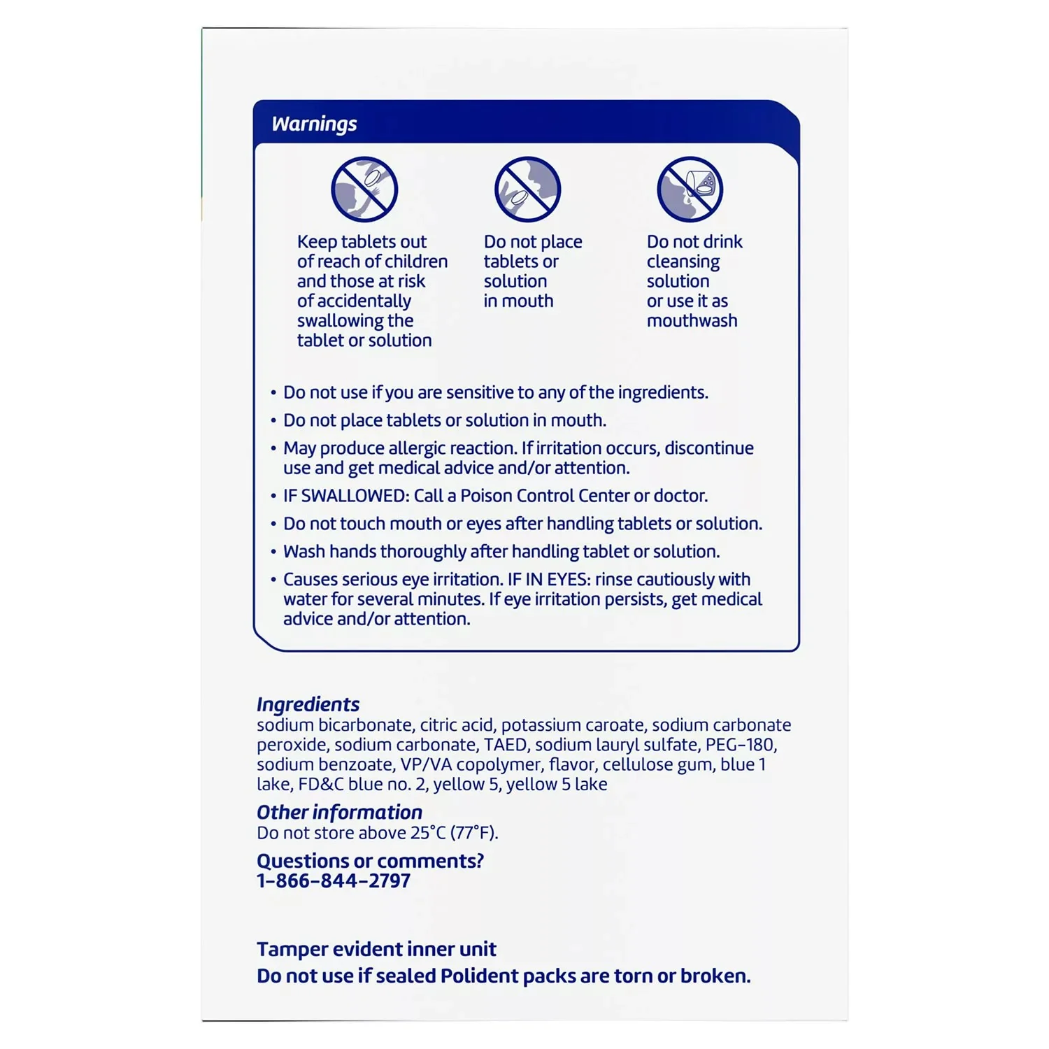 Polident Rapid Clean Dental Cleanser Tablets - (2x102)ct/1pk - Image 2