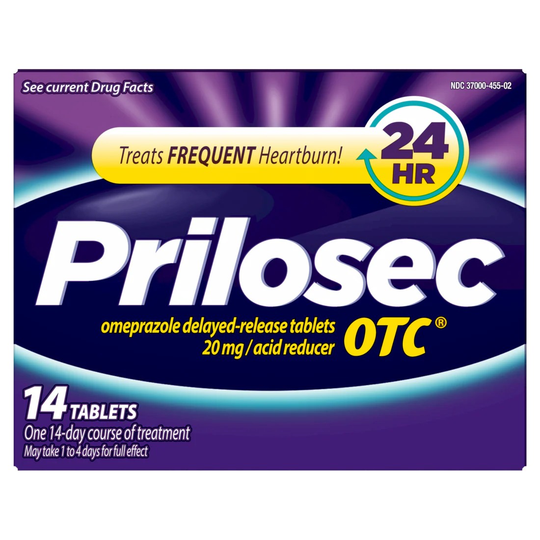 Prilosec OTC Omeprazole 20gm Heartburn Medicine Acid Reflux Medicine 24 Hour Relief Tablets - 14ct/24pk