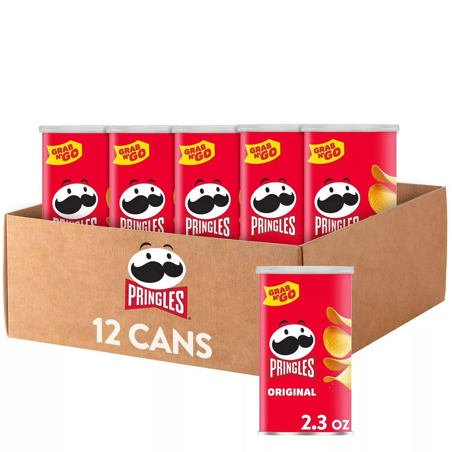 Pringles Grab-n-Go Original Potato Crisps - (12x2.36)oz/1pk
