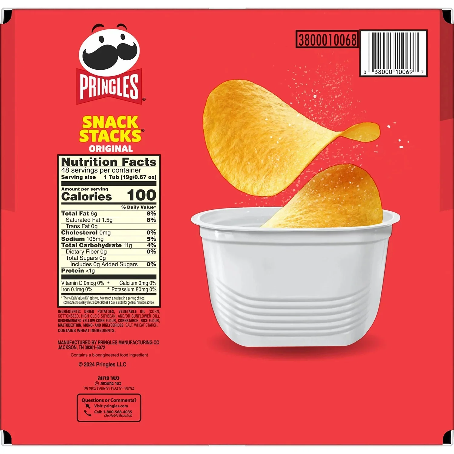 Pringles Snack Stacks Original Potato Crisps - (48x0.67)oz/1pk - Image 2