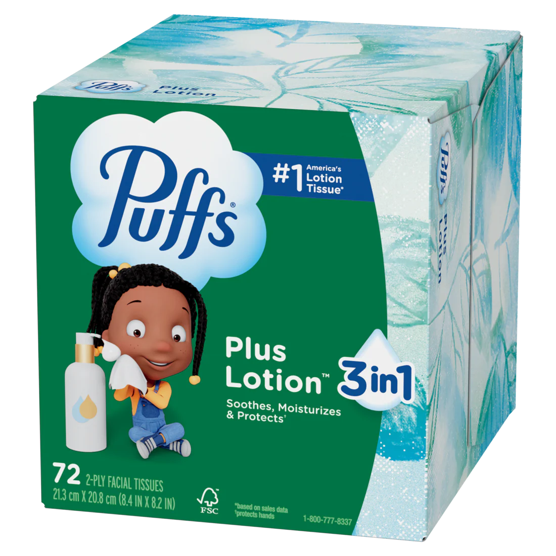 Puffs Plus Lotion Facial Tissue 1 Mega Cube 72 Tissues Per Box - 72ct/18pk - Image 2