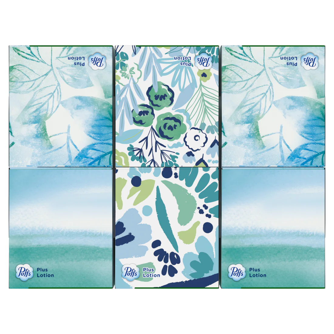 Puffs Plus Lotion Facial Tissue 6 Mega Cubes 72 Tissues Per Box - 432ct/4pk - Image 2