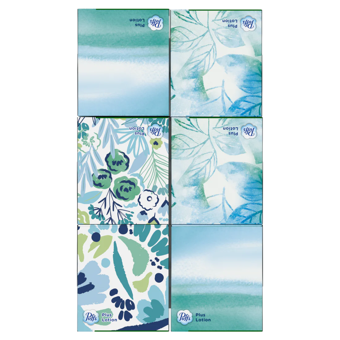 Puffs Plus Lotion Facial Tissue 6 Mega Cubes 72 Tissues Per Box - 432ct/4pk - Image 2
