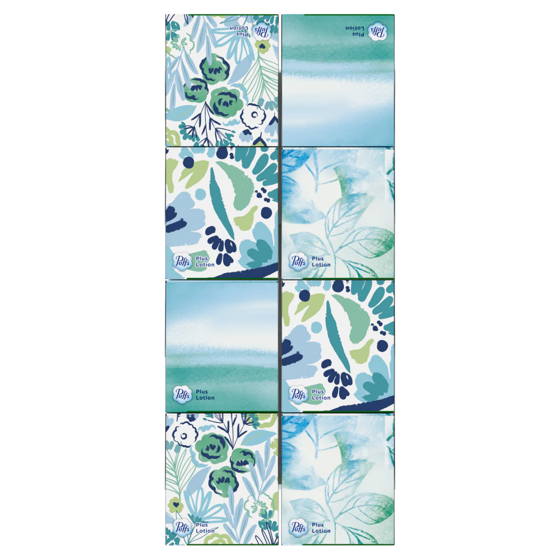 Puffs Plus Lotion Facial Tissue 8 Mega Cubes 72 Tissues Per Box - 576ct/3pk - Image 2
