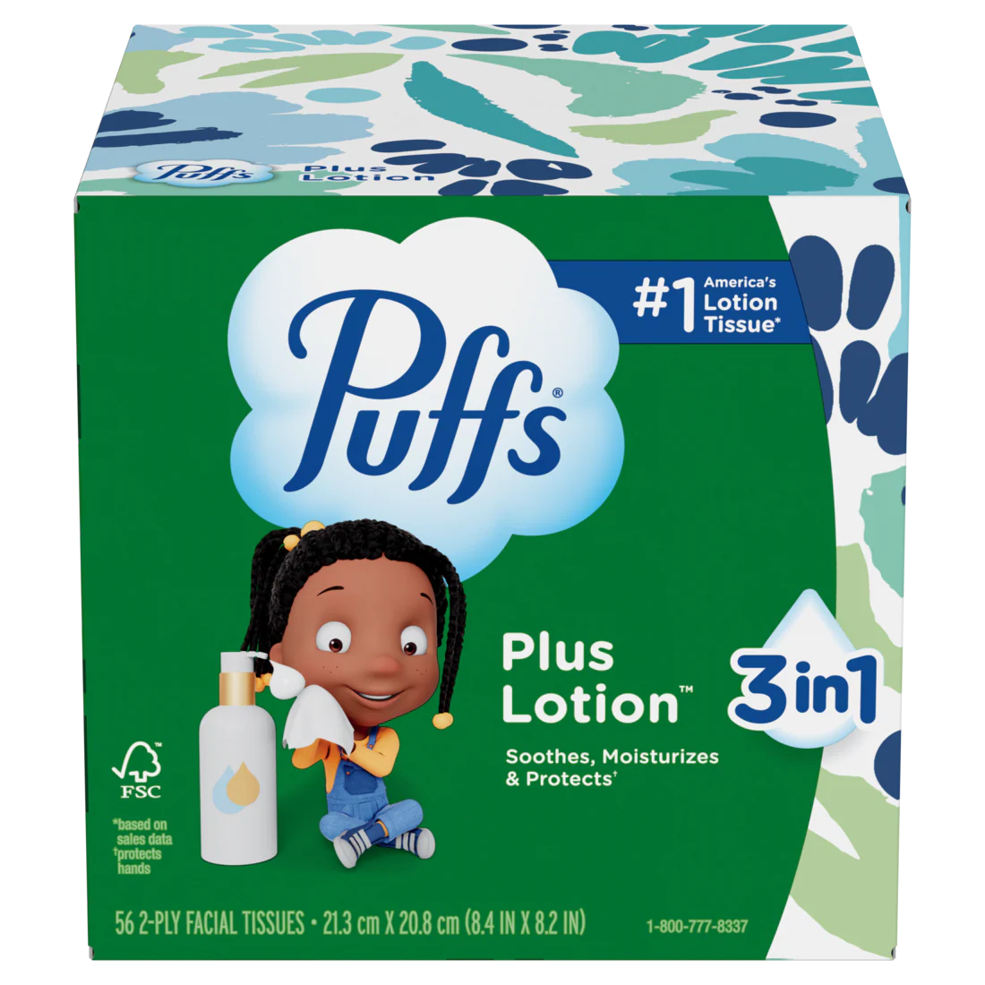 Puffs Plus Lotion Facial Tissue 1 Cube 56 Tissues Per Box - 56ct/24pk