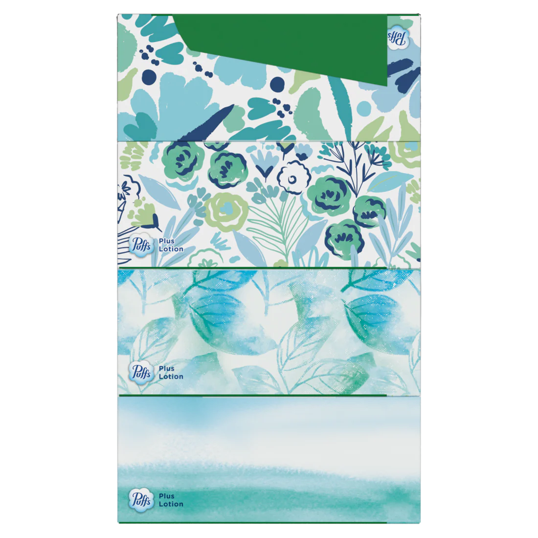 Puffs Plus Lotion Facial Tissues 4 Family Boxes 124 Tissues Per Box - 496ct/6pk - Image 2