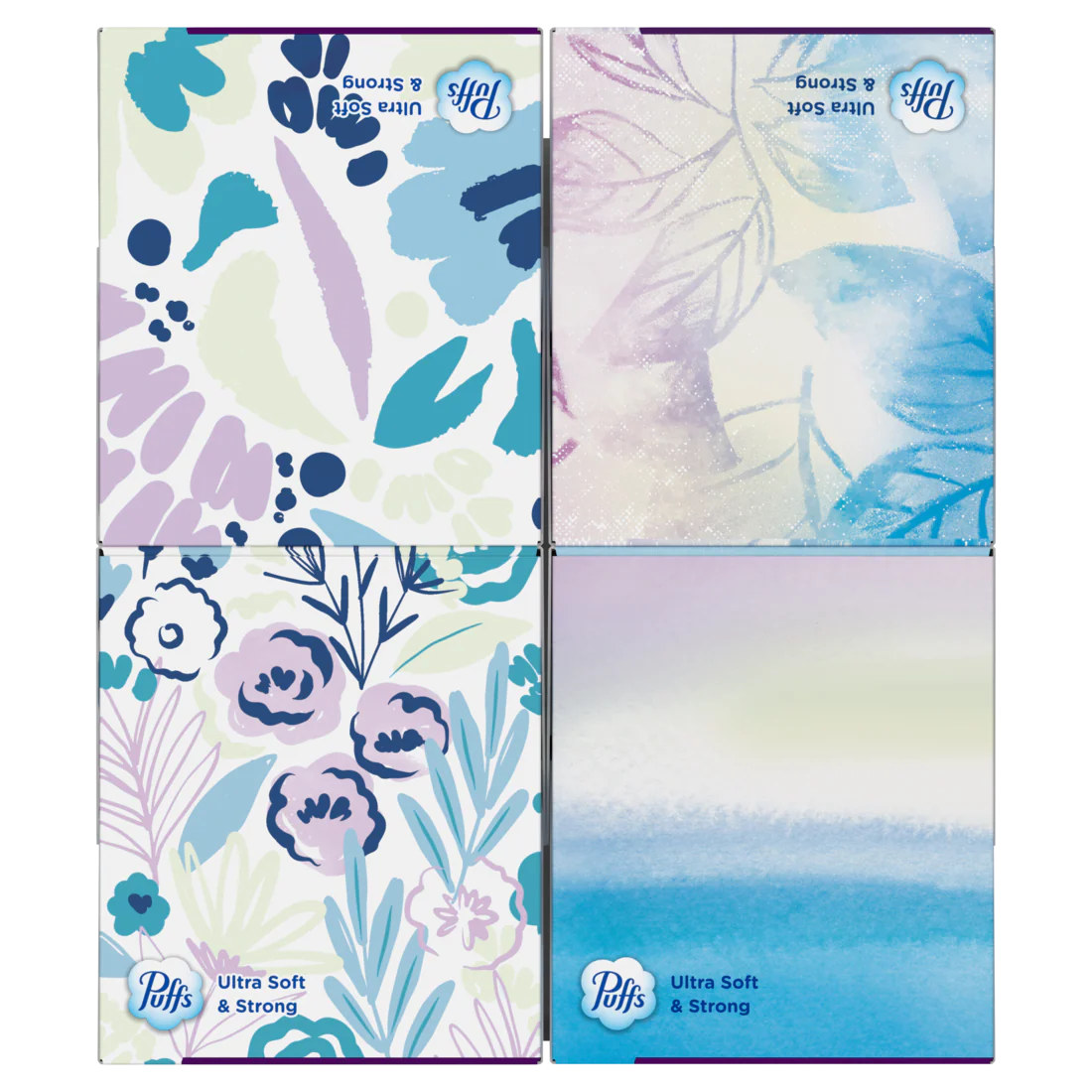 Puffs Ultra Soft Facial Tissues 4 Mega Cube Box 72 Facial Tissues Per Box - 288ct/6pk - Image 2
