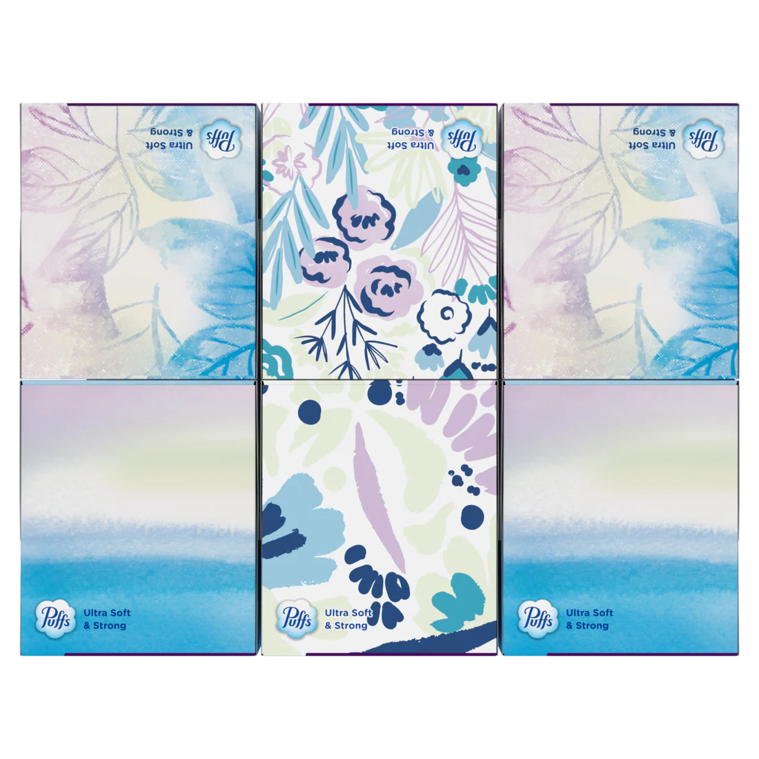 Puffs Ultra Soft Facial Tissues 6 Mega Cube Box 72 Facial Tissues Per Box - 432ct/4pk - Image 2