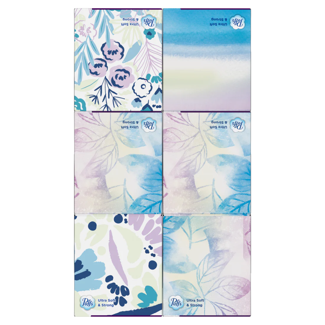 Puffs Ultra Soft Facial Tissuess 6 Mega Cubes 72 Facial Tissues Per Box - 432ct/4pk - Image 2