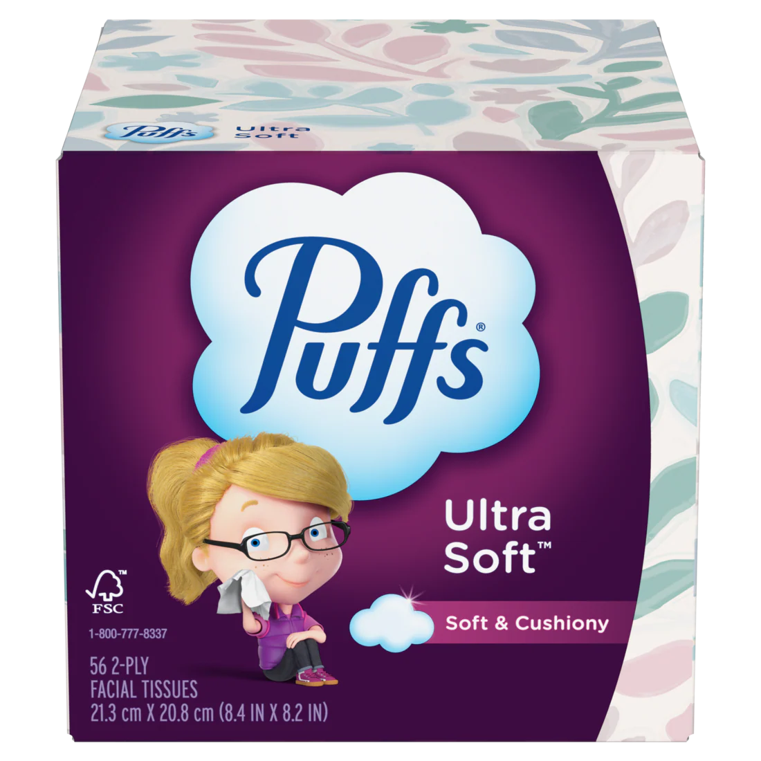 Puffs Ultra Soft Facial Tissues 1 Cube 56 Facial Tissues Per Box - 56ct/24pk
