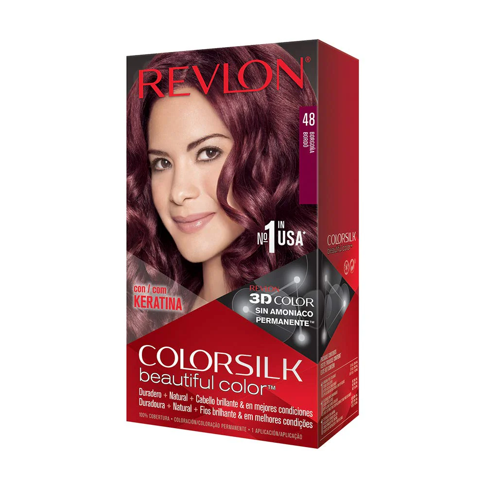 Revlon Colorsilk Hair Color USA #48 Burgundy - 1ct/3pk