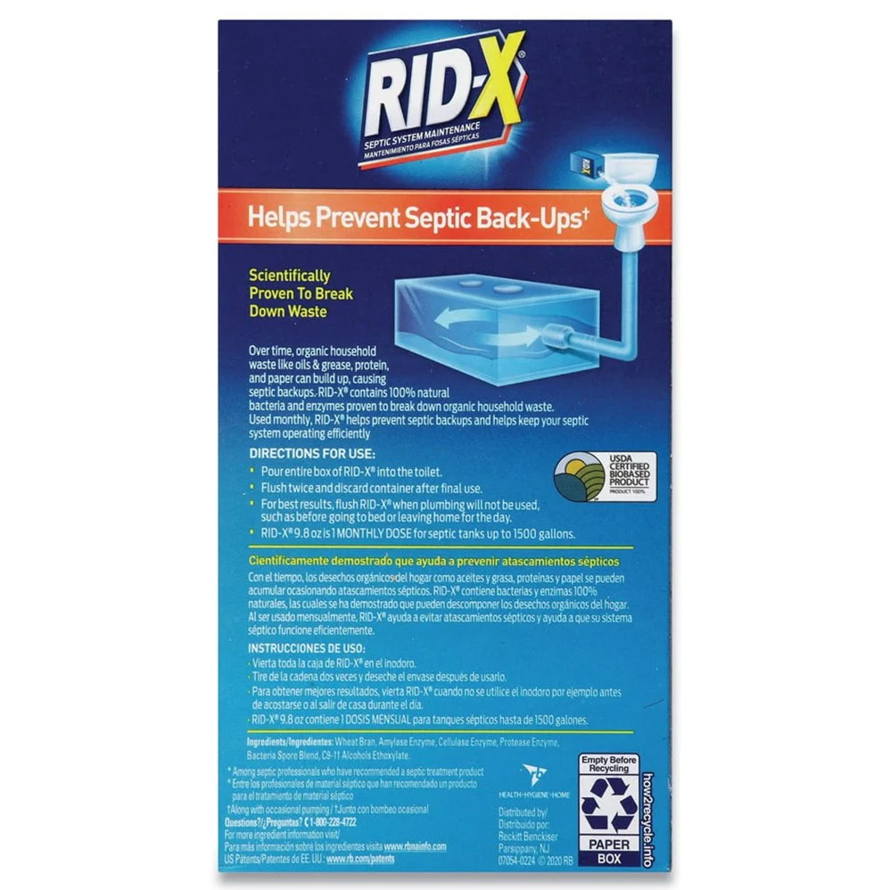 Rid-X Septic System Maintenance - 1-Dose Powder - 9.8oz/12pk - Image 2