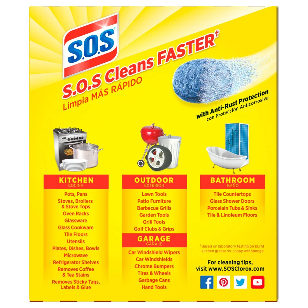 S.O.S. Steel Wool Soap Pads - 10ct/6pk - Image 2