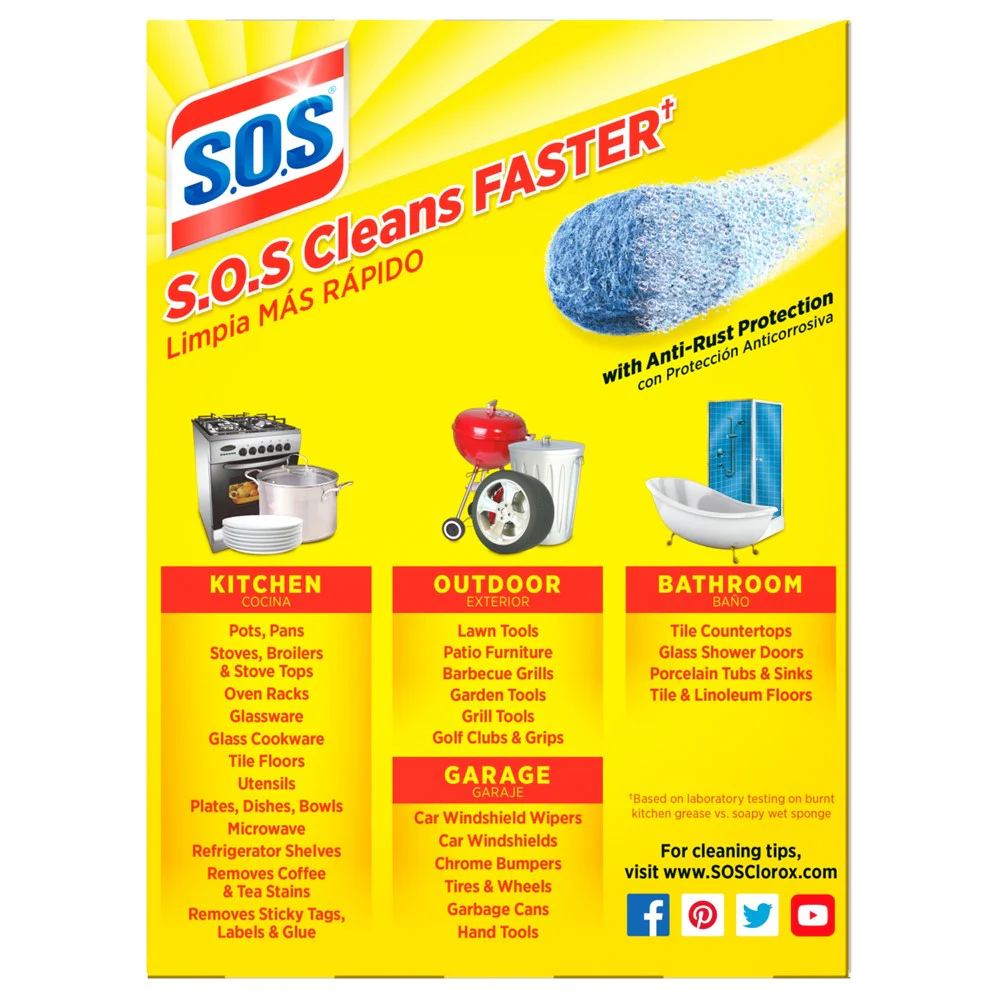 S.O.S. Steel Wool Soap Pads - 18ct/6pk - Image 2