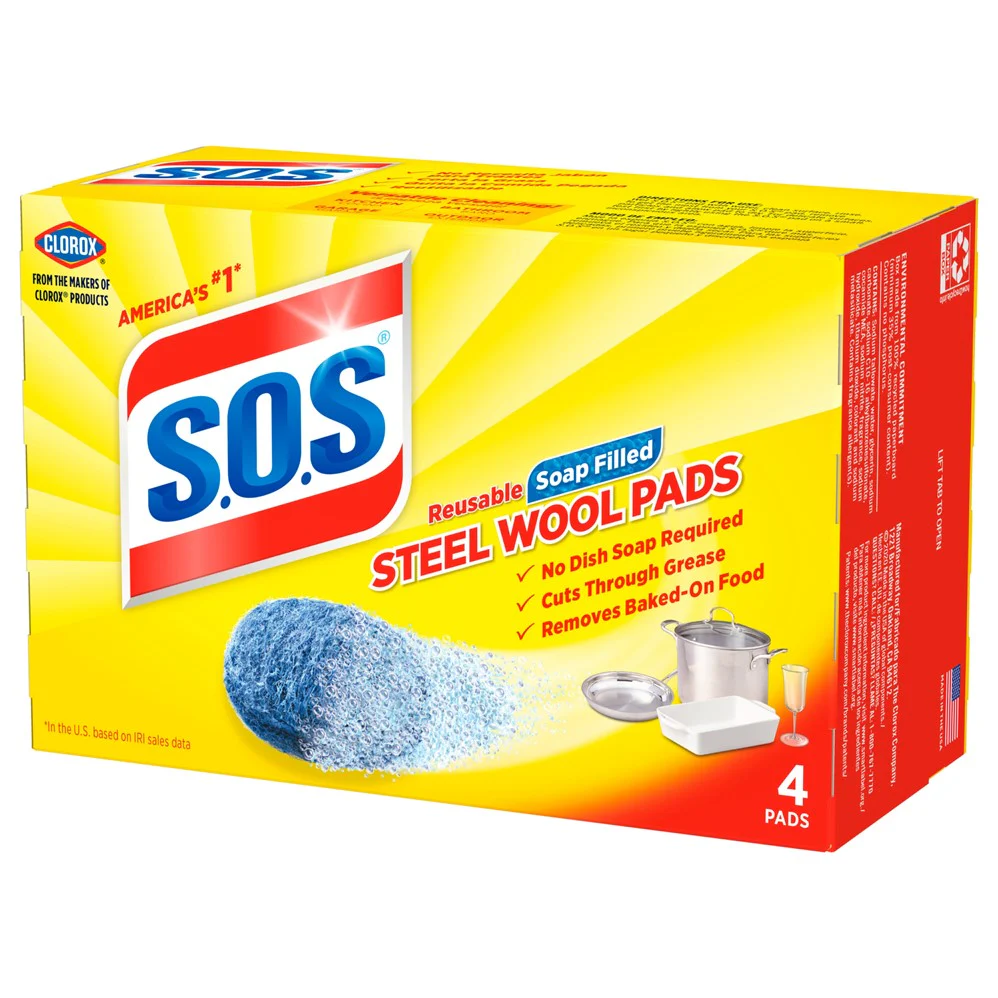 S.O.S. Steel Wool Soap Pads - 4ct/24pk