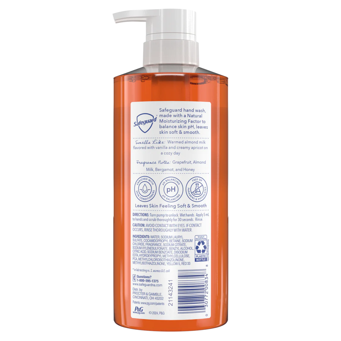 Safeguard Hand Soap Cozy Almond Scent - 15.5oz/4pk - Image 2